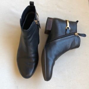 Tory Burch Black Leather Ankle Boots